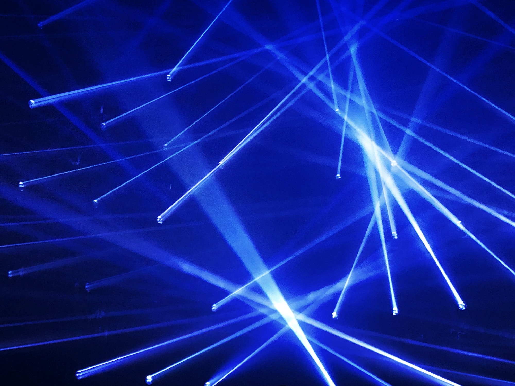 Blue laser lights show
