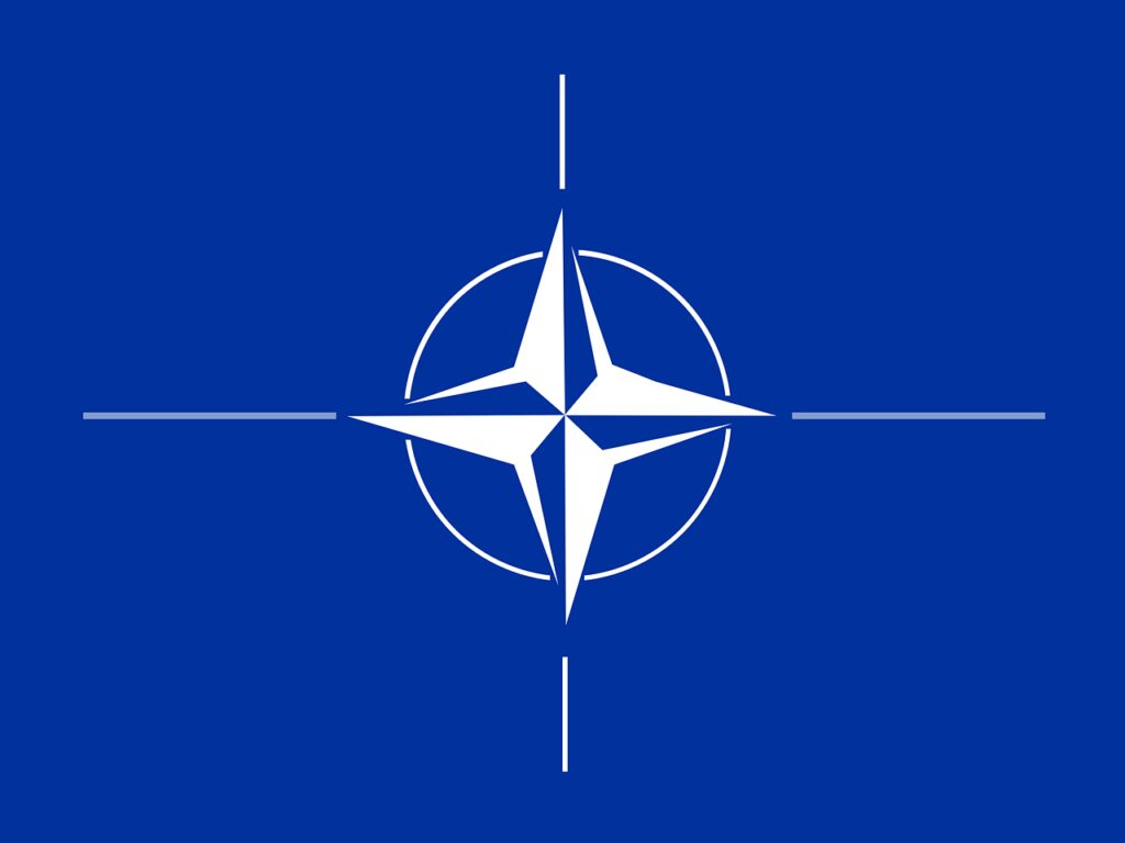 nato, flag, compass rose