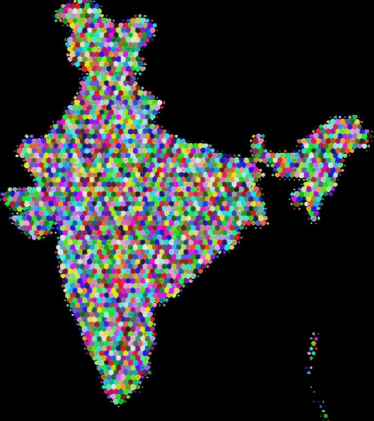 india, map, nature