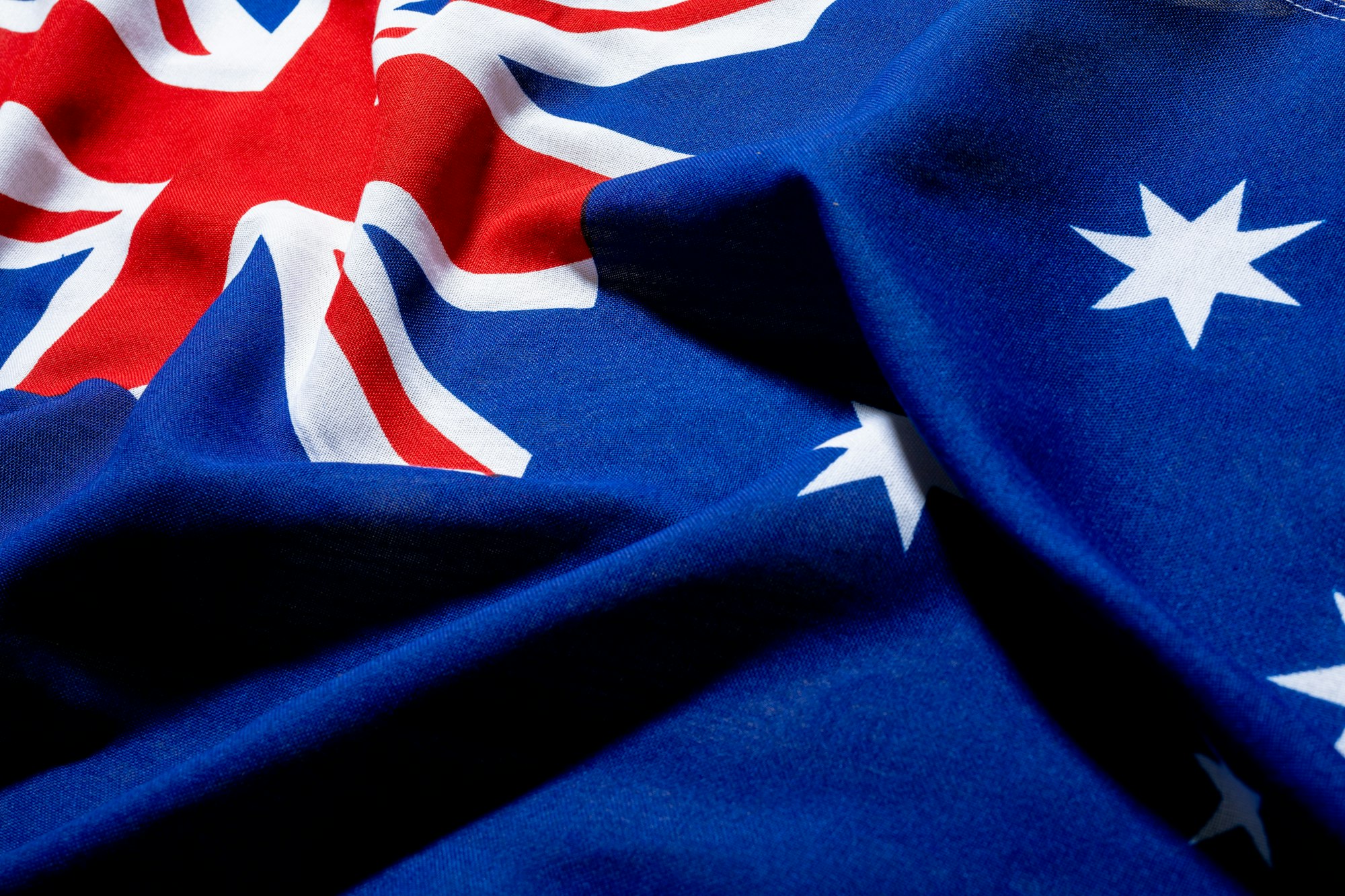 Full frame shot of australia flag made with fabric