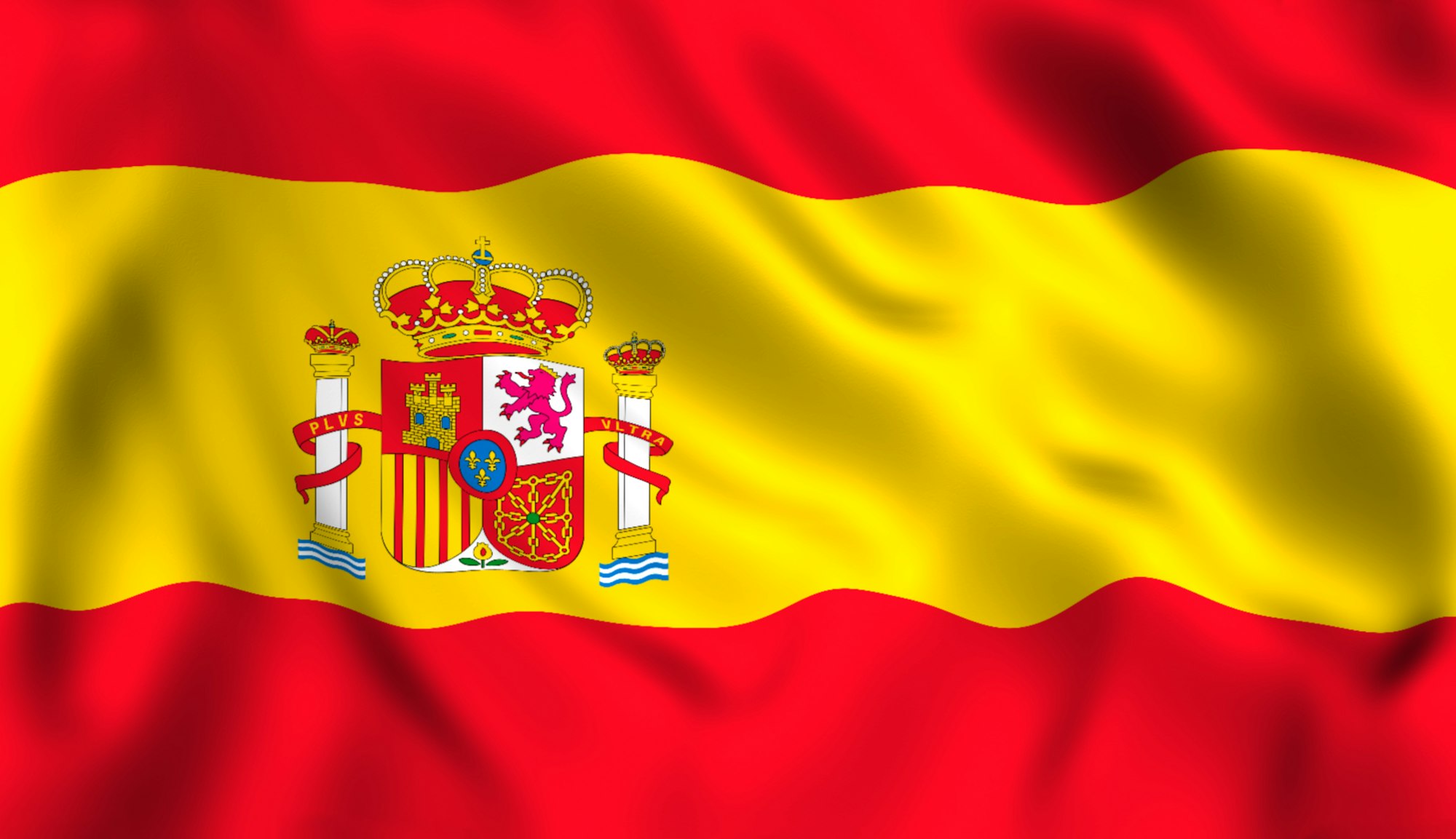 Spanish flag waving symbol of spain