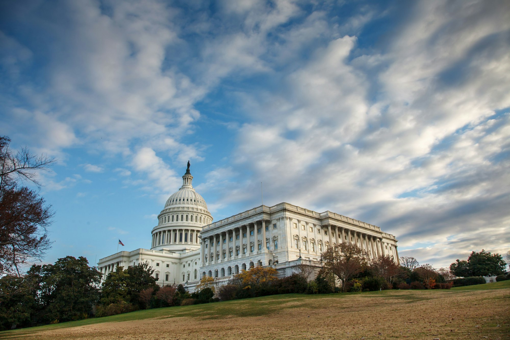 U.S. Capitol from House side with sky