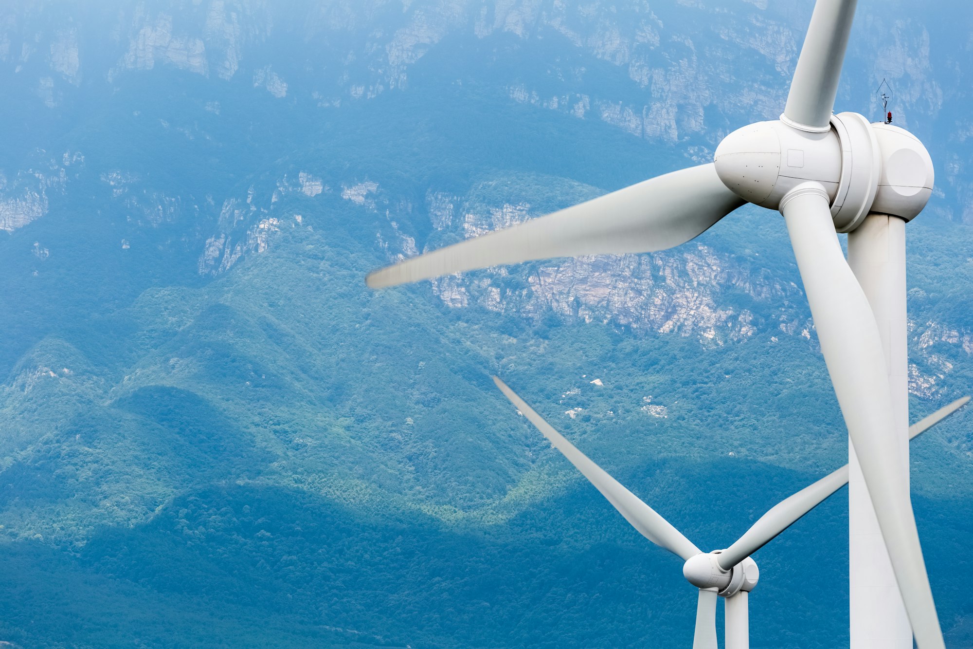 wind turbines closeup