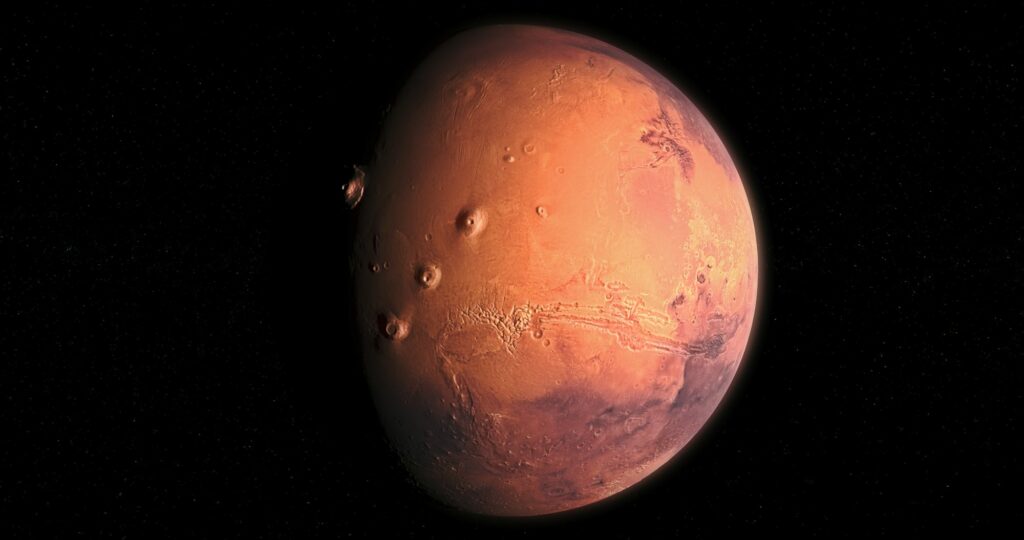 Beautiful view of the planet Mars