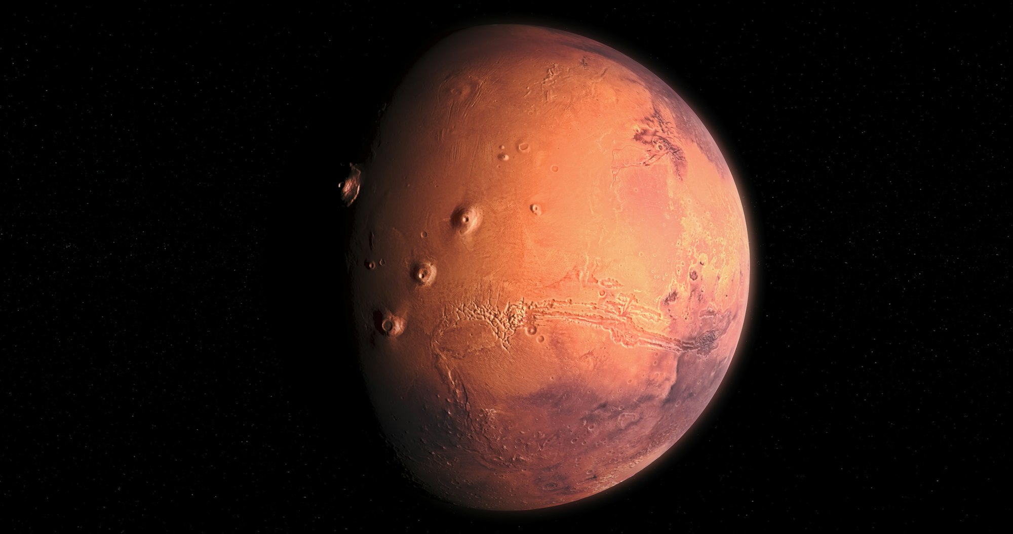 Beautiful view of the planet Mars