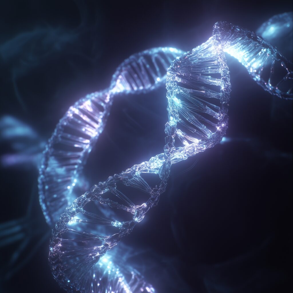 dna glowing generated