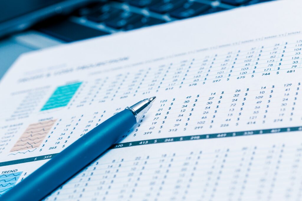 financial graph and chart