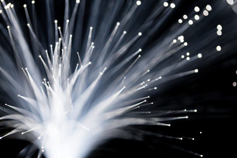 Fiber optics close up