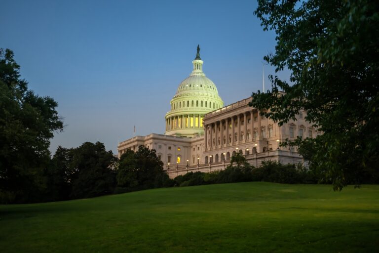 The United States Capitol building in Washington DC, United States of America
