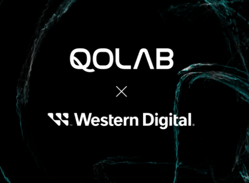Logos of Qolab and Western Digital displayed