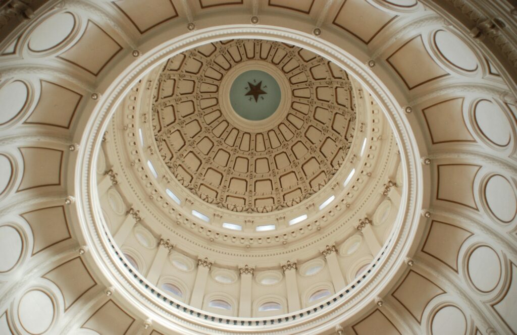 brown and white dome ceiling