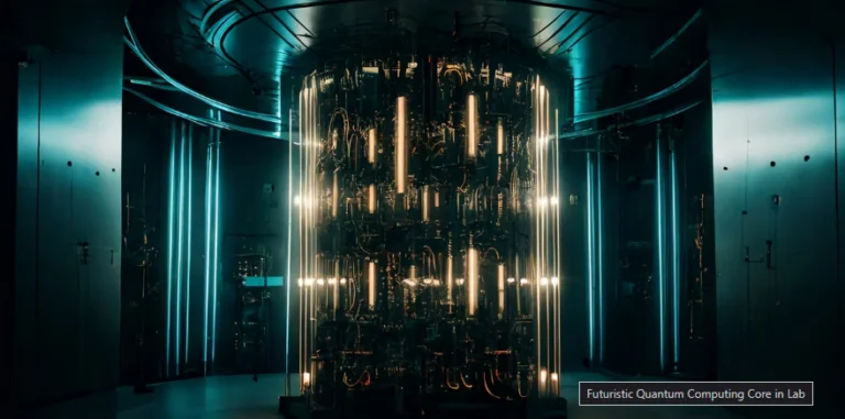 Futuristic Quantum computer in Lab - pic by IBM
