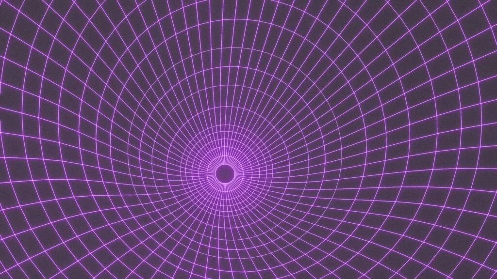 A computer generated image of a purple spiral