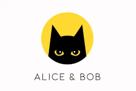 Alice & Bob logo on plain white background