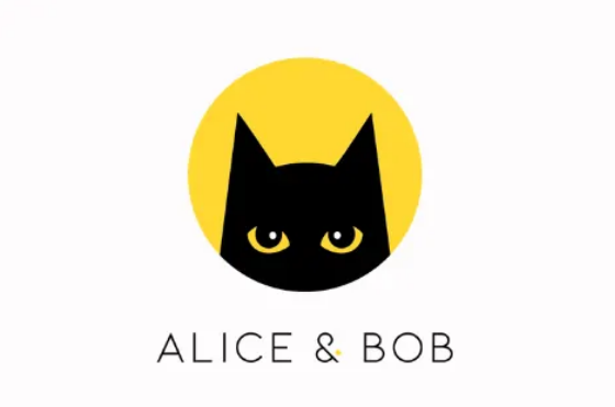 Alice & Bob logo on plain white background