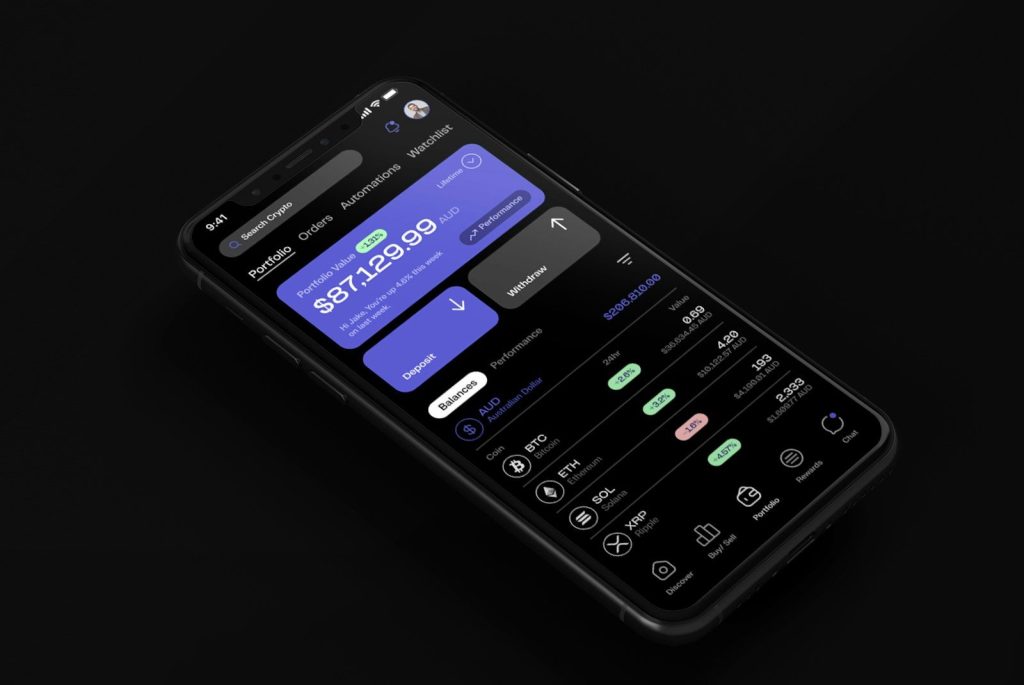 A close up of a cell phone on a black surface