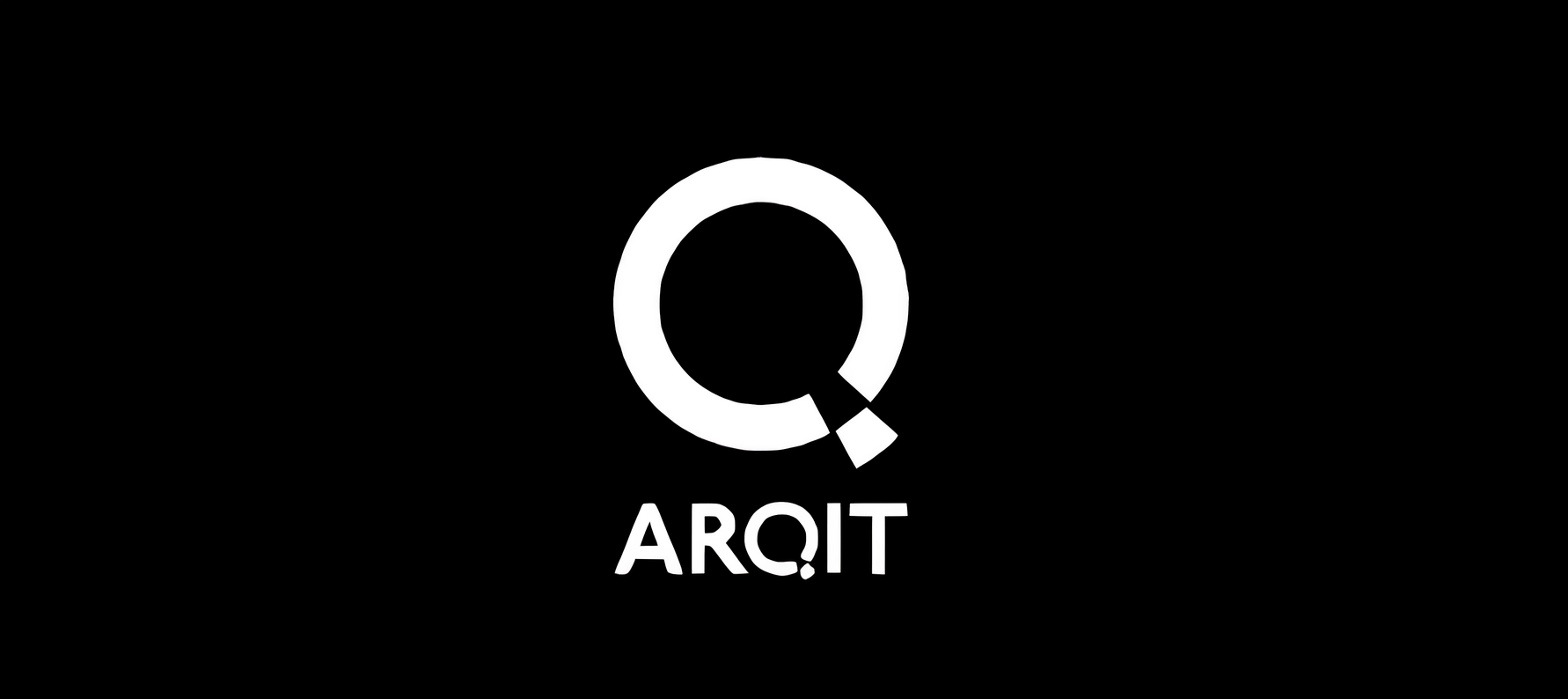 Arqit logo on black background