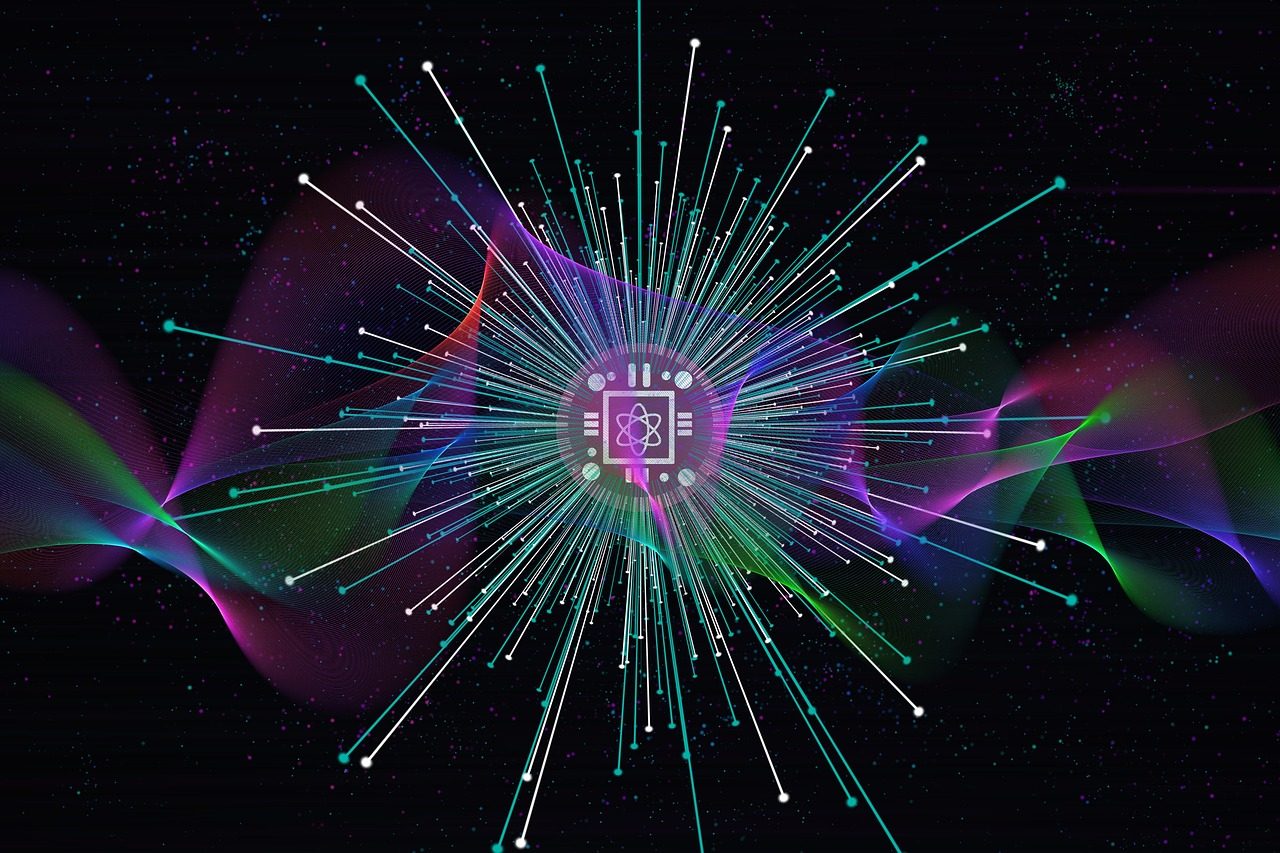 digital, artificial technology, brain, futuristic, future, computing, network, quantum computing, physics, quantum physics, theory of relativity, matter, molecules, dualism, photons, quantum mechanics, entanglement, lines, algorithm, quantum supremacy, simulator, quantum chromodynamics