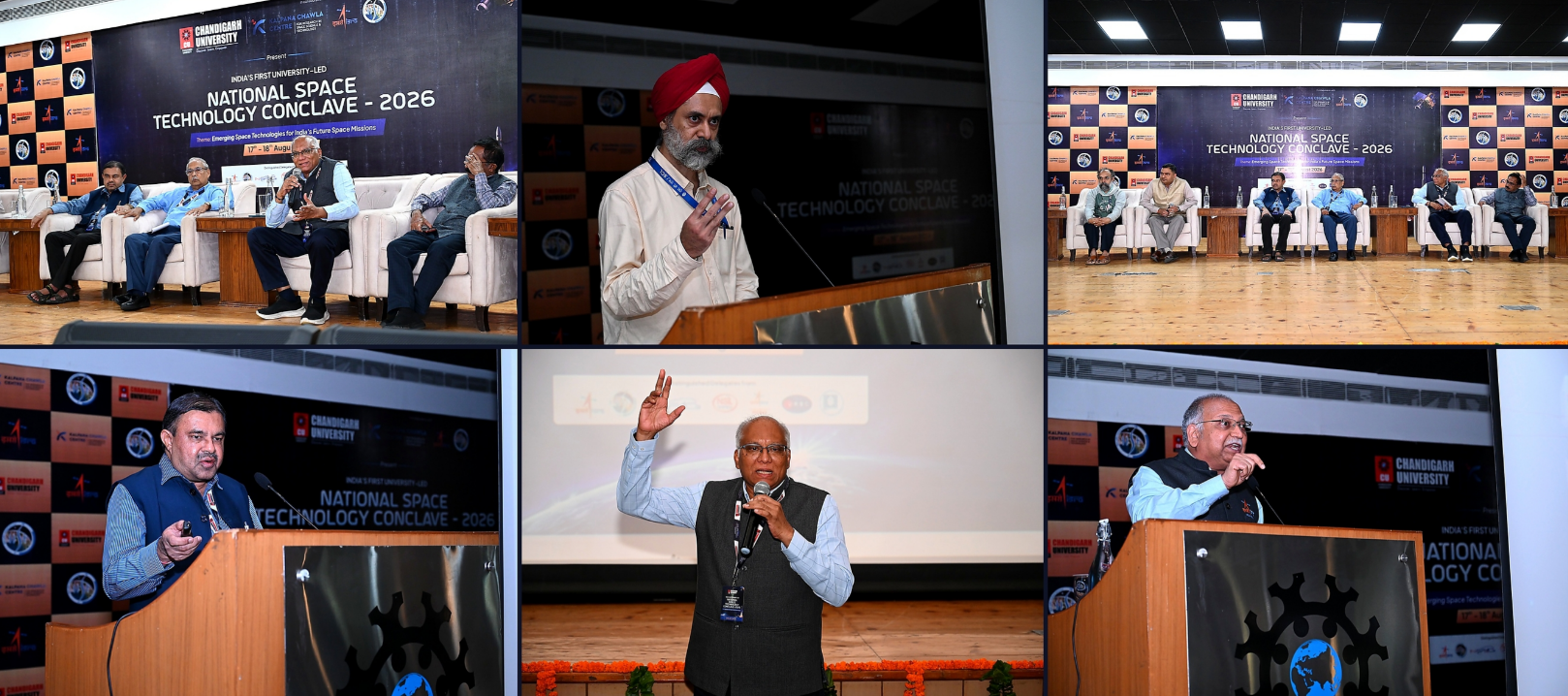 Experts & dignitaries from ISRO engage in a panel discussion at the National Space Technology Conclave – 2026, jointly organised by Chandigarh University