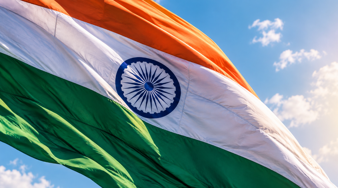 India flag.