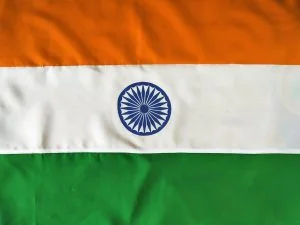 white orange and green striped flag