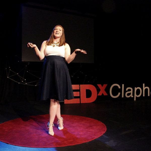 Gemma Milne speaking at TEDx Clapham