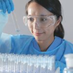 Scientist experiment in laboratory